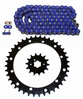 F-404961 Race-driven 2004 Yamaha Yfm 350 Warrior Blue Chain And Black Sprocket 13/40