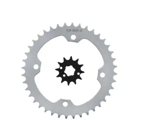 Race-driven F-41436 Sprockets For Yamaha Raptor 350 Yfm350 2004 - 2006 Front 12t And Rear 40t Silver