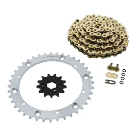 F-41583 Race-driven 1989 - 1992 Yamaha Yfm350 350 Warrior Gold O-ring Chain And Silver Sprocket 13/40