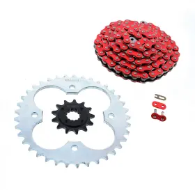 F-44225 Race-driven 2003 - 2007 Polaris Predator 500 Red Chain And Silver Sprocket 13/37 94l