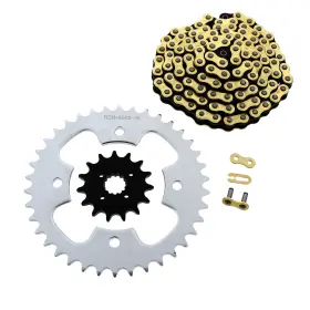 F-44282 Race-driven 2003 2004 Polaris Predator 500 Gold Mx Cz Chain Silver Sprocket Set 15/38 96l