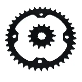 F-46674 Race-driven Front And Rear Sprocket For Yamaha Yfz450 2004 - 2013 14/38 Black By
