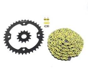F-47396 Race-driven 2010 - 2013 Yamaha Yfm700 700 Raptor Yellow Chain And Black Sprocket 13/38 98l