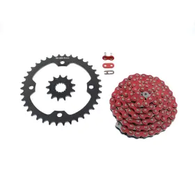 F-47404 Race-driven 2006 - 2009 Yamaha Yfm700 700 Raptor Red Chain And Black Sprocket 13/38 98l