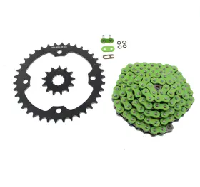 F-47445 Race-driven 2010-2013 Yamaha Yfm700 700 Raptor Green O-ring Chain And Black Sprocket 13/38