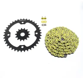 F-47599 Race-driven 2007 2008 Yamaha Yfz450se Yfz450 Yellow Chain And Black Sprocket 14/38