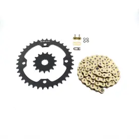 F-47721 Race-driven 2004 - 2007 Yamaha Yfz450 Yfz 450 Gold O-ring Chain And Black Sprocket 15/38