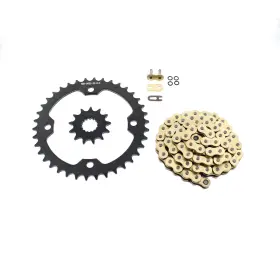 F-47888 Race-driven 2009 - 2012 Yamaha Yfz450r Yfz450 Gold O-ring Chain And Black Sprocket 13/38