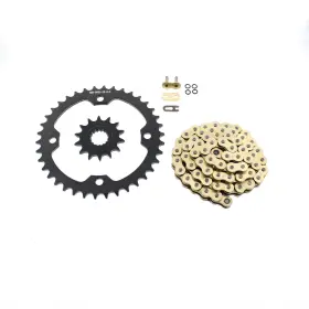 F-47902 Race-driven 2013 Yamaha Yfz450r Yfz450 Yfz 450r Gold O-ring Chain And Black Sprocket 14/38 98l