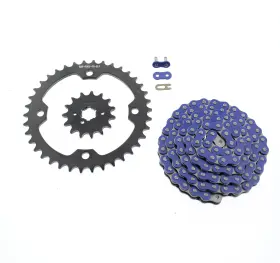 F-47997 Race-driven Chain And Sprocket Set For Yamaha Yfm350 350 1987 1988 Warrior Blue 102l 15/38