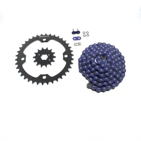 F-48143 Race-driven 2004-2007 Yamaha Yfm350 350 Raptor Blue O-ring Chain And Black Sprocket 14/38