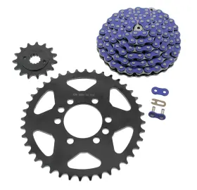 F-48187 Race-driven 2004 2005 2006 Kawasaki Kfx400 Ksf400 Blue Chain And Black Sprocket 15/40