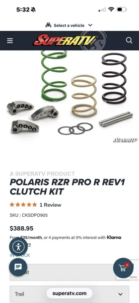 Cksdpo905 Superatv Polaris Rzr Pro R Clutch Kit