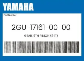 2gu-17161-00-00 Yamaha Genuine Gear 6th Pinion 24t -
