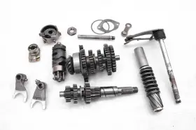 55x-17402-00-00 Yamaha 86 Badger 80 Transmission Gears Shafts Shift Forks And Drum Moto-4 Yfm80