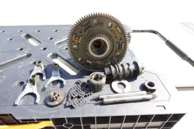 R65ebt Yamaha 99-02 First Gen 5eb R6 Complete Trans And Clutch Basket Assembly