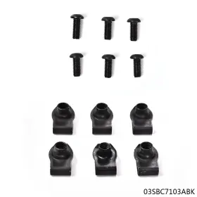V-03sbc7103abk Ylwspeed20 Fit For Polaris Ranger Rzr General Body Panel Torx Screw And Flat Nut Set Of 6