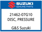 Suzuki Oem Part 21462-07G10 Disc, Pressure New. Price: $72.15.