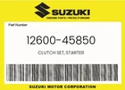 Suzuki Genuine Clutch Set, Starter 12600-45850 New. Price: $260.64.