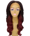 Wavy 21 In 4X4 Hand Tied Lace Front Wig, Deep Red Over Medium New. Price: $51.68.
