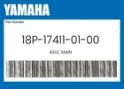 Yamaha Genuine Axle, Main 18P-17411-01-00 New. Price: $206.39.