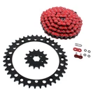 Chain & Black Sprocket Set For Yamaha YFM350 Warrior 1994-1998 Red 98L 14/40 New. Price: $63.75.