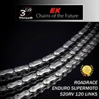Ek 3D Threed 520RV Premium Road Race Enduro Supermoto Chain 120 Links Chrome New. Price: $251.00.