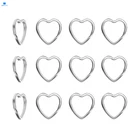 12PCS Creative Ring Keychain 30.5MM X 31MM, Heart Shape Silver New. Price: $10.69.