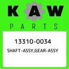 13310-0034 Kawasaki Shaft-assy,gear-assy 133100034, New Genuine Oem Part. Price: $840.84.
