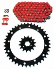 Chain And Sprockets For Yamaha Warrior YFM350 2001-2004 Red O-ring 13/41 98L New. Price: $74.75.