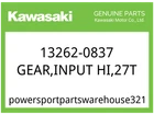 Kawasaki Oem Part 13262-0837 Gear,input HI,27T New. Price: $134.19.