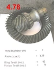 Honda S2000 Mazda RX-7 Lsd *4.78* Differential Racing 7" Ring And Pinion Gear Used. Price: $479.00.