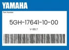 Yamaha Genuine V-belt 5GH-17641-10-00 New. Price: $83.01.