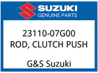 Suzuki Oem Part 23110-07G00 Rod, Clutch Push New. Price: $24.26.