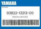 Yamaha Genuine Sprocket, Drive (13T) 93822-13213-00 New. Price: $21.15.