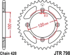 Sprockets Rear Tooth For Yamaha JTR798.46 New. Price: $34.72.