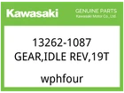 Kawasaki Oem Part 13262-1087 Gear,idle REV,19T New. Price: $66.39.