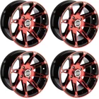 Atv/utv Wheels Set 12IN Moose 387X Red 4/137 4+3 Can New. Price: $437.78.
