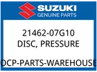 Suzuki Oem Part 21462-07G10 Disc, Pressure New. Price: $66.81.