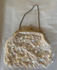 Vintage Beaded Mother Of Pearl Dangly Clutch 9 X 7 Stunning Hong Kong Mhc Pre-owned. Price: $45.00.