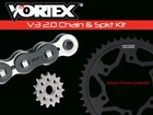 Vortex Racing V3 2.0 Chain And Sprocket Kit For Motorcycle 3283-16, 452AK-43 New. Price: $266.01.