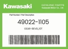 Kawasaki Genuine GEAR-BEVEL,10T 49022-1105 New. Price: $80.87.